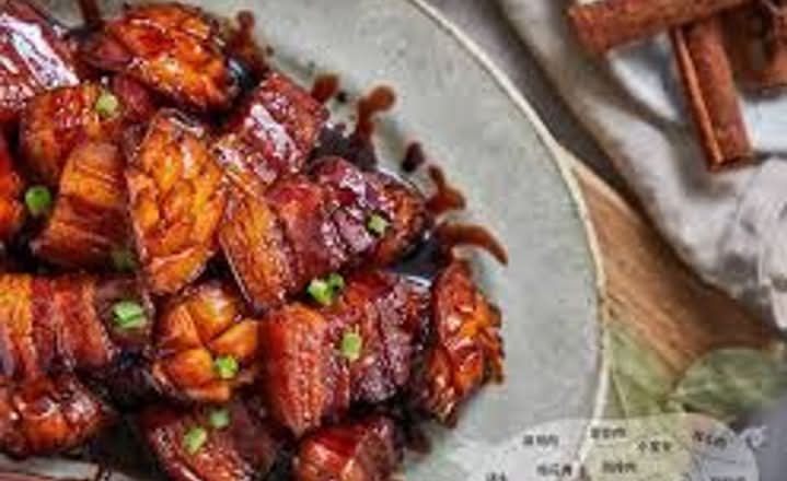 鲍鱼红烧肉Slow Cooked Pork Belly Braised w Ablone